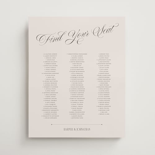 This is a linen wedding signs with standard by Kate Ahn called mirin printing on premium sign board in 16x20