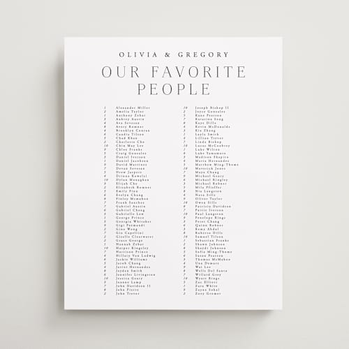 This is a lily wedding signs with standard by Hooray Creative called classy type printing on premium sign board in 16x20