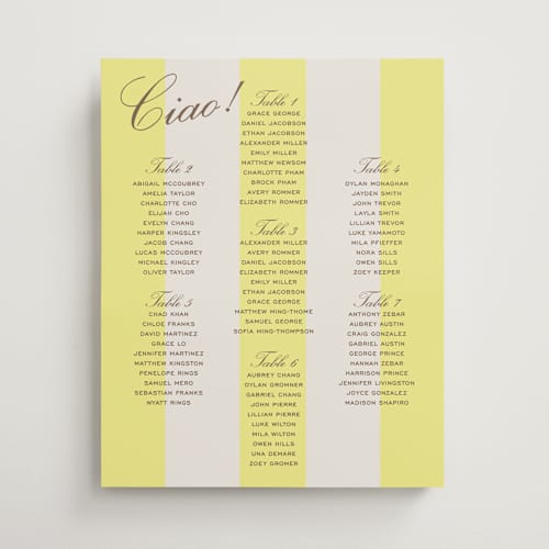 This is a limone wedding signs with standard by Megan Davis called campania printing on premium sign board in 16x20