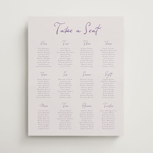 This is a hydrangea wedding signs with standard by Cass Loh called tablescape drawing printing on premium sign board in 16x20