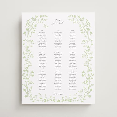 This is a spring wedding signs with standard by Susan Moyal called flower garden printing on premium sign board in 16x20
