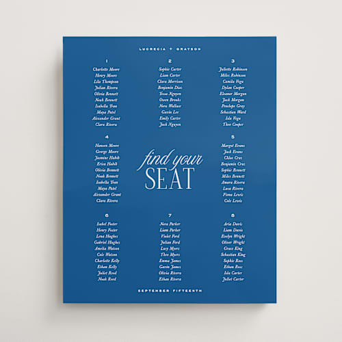 This is a lapis wedding signs with standard by Kamala Nahas called grayson 2 printing on premium sign board in 16x20