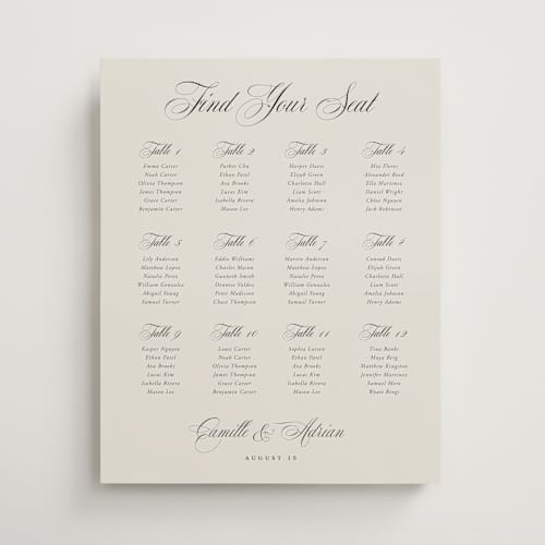 This is a champagne wedding signs with standard by Benita Crandall called the classic printing on premium sign board in 16x20