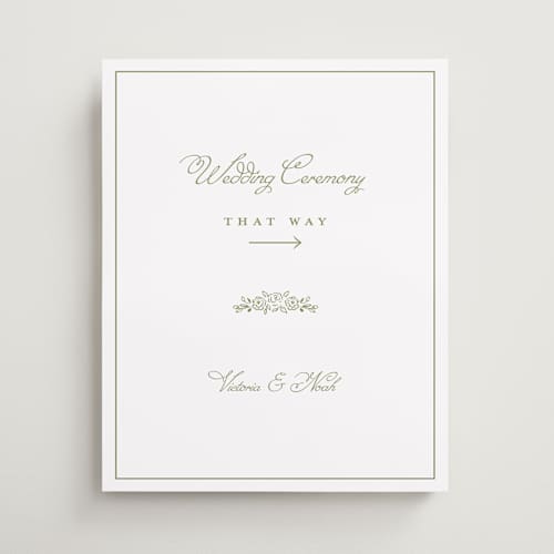 This is a moss wedding signs with standard by Petra Kern called crestino printing on premium sign board in 16x20