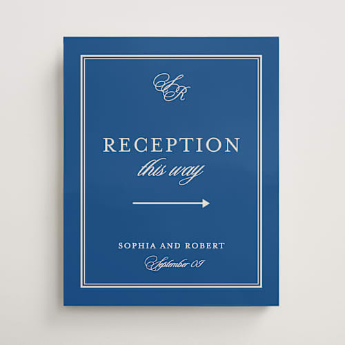 This is a ocean wedding signs with standard by Creo Study called posh printing on premium sign board in 16x20