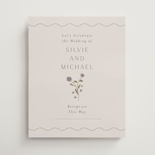 This is a petal wedding signs with standard by Nicoletta Savod called parisian garden printing on premium sign board in standard