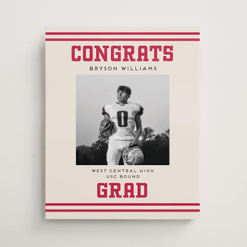 This is a cherry graduation party decorations with standard by Louise Kay called team grad printing on premium sign board in 16x20