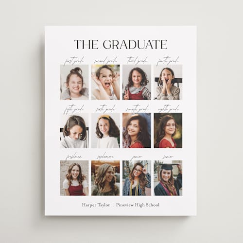 This is a moon graduation party decorations with standard by Olivia Williams called best year printing on premium sign board in 16x20