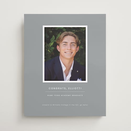 This is a smoke graduation party decorations with standard by Sara Hicks Malone called layne printing on premium sign board in 16x20