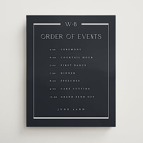 This is a ocean wedding signs with standard by Stacey Meacham called luster printing on premium sign board in 16x20