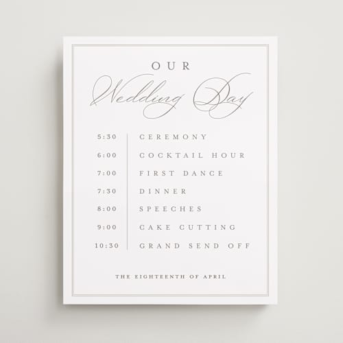 This is a cotton wedding signs with standard by Amy Kross called overlapping printing on premium sign board in 16x20