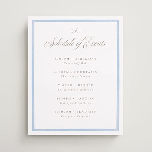 This is a sky wedding signs with standard by Jennifer Wick called bristol printing on premium sign board in 16x20
