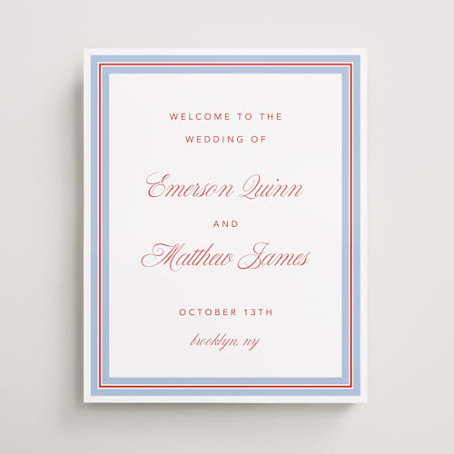 This is a strawberry wedding signs with standard by Kelly Watkins called charm printing on premium sign board in 16x20