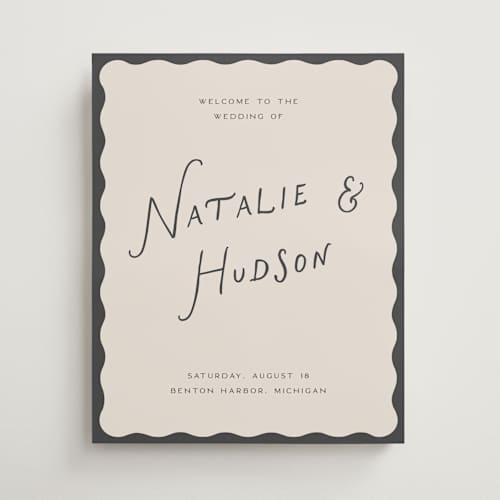 This is a shadow wedding signs with standard by Pixel and Hank called lovers printing on premium sign board in 16x20