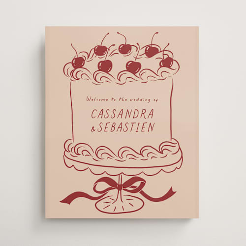 This is a cordial wedding signs with standard by Jamie Alexander called cherry on top printing on premium sign board in 16x20