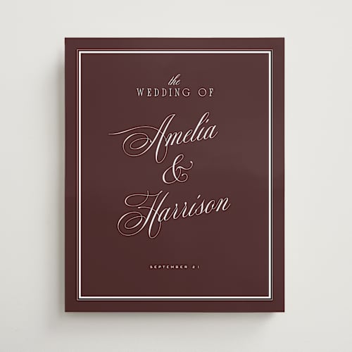 This is a cabernet wedding signs with standard by Eric Clegg called classic wedding printing on premium sign board in 16x20