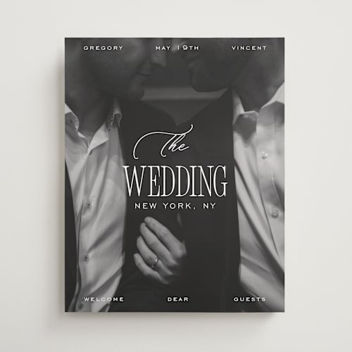 This is a snow wedding signs with standard by Jelena Vuletic called uptown printing on premium sign board in 16x20