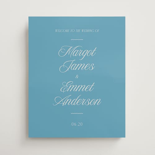 This is a bluebell wedding signs with standard by Kat Roberts called southern formal printing on premium sign board in 16x20