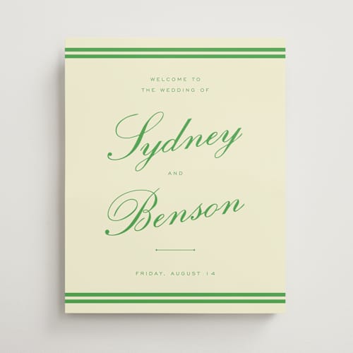 This is a lime wedding signs with standard by Pixel and Hank called citrus retro printing on premium sign board in 16x20