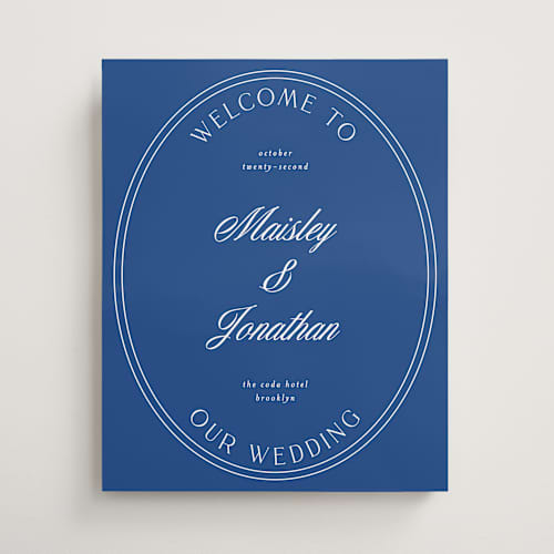 This is a capri wedding signs with standard by Emily Sabol Goss called modern romance printing on premium sign board in 16x20