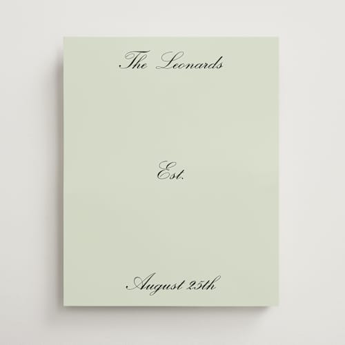 This is a lime wedding signs with standard by Baumbirdy called established printing on premium sign board in 16x20