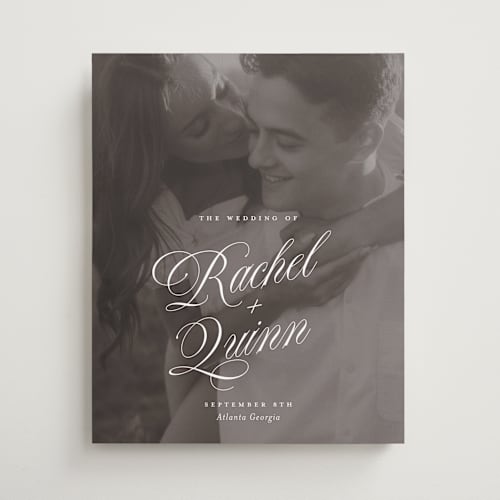 This is a ivory wedding signs with standard by Paper Raven Co. called vintage romance printing on premium sign board in medium