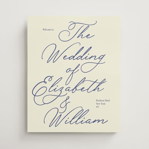 This is a celeste wedding signs with standard by Helena Vitto called elizabeth printing on premium sign board in 16x20