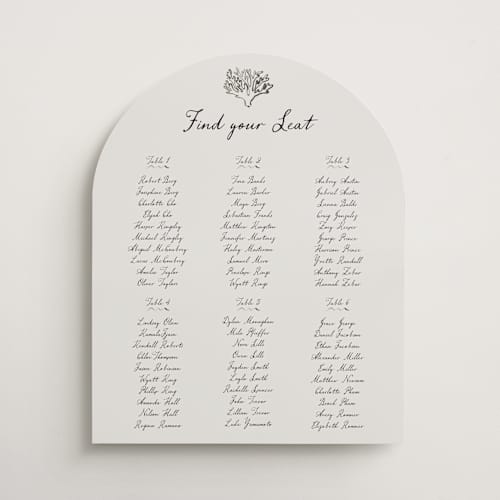 This is a rock wedding signs with standard by Pati Cascino called puglia printing on premium sign board in 16x20