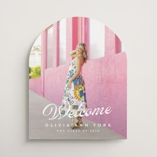 This is a diamond graduation party decorations with standard by Julie Ley called modern retro printing on premium sign board in 16x20