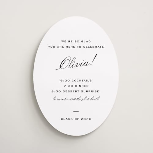 This is a ink graduation party decorations with standard by Megan Davis called cecilie printing on premium sign board in 16x20