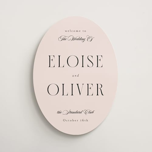 This is a blush wedding signs with standard by Emily Sabol Goss called this day printing on premium sign board in 16x20
