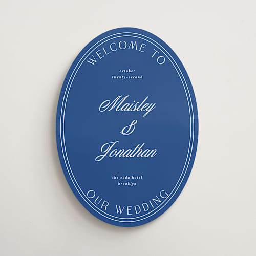 This is a capri wedding signs with standard by Emily Sabol Goss called modern romance printing on premium sign board in 16x20