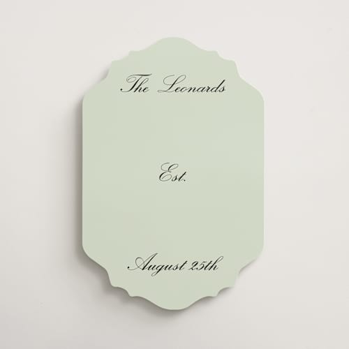 This is a lime wedding signs with standard by Baumbirdy called established printing on premium sign board in 16x20