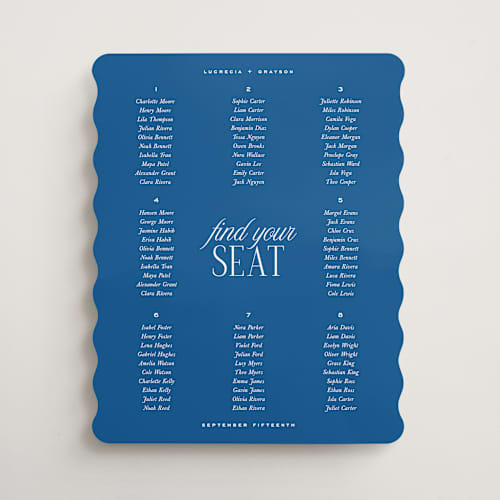 This is a lapis wedding signs with standard by Kamala Nahas called grayson 2 printing on premium sign board in 16x20