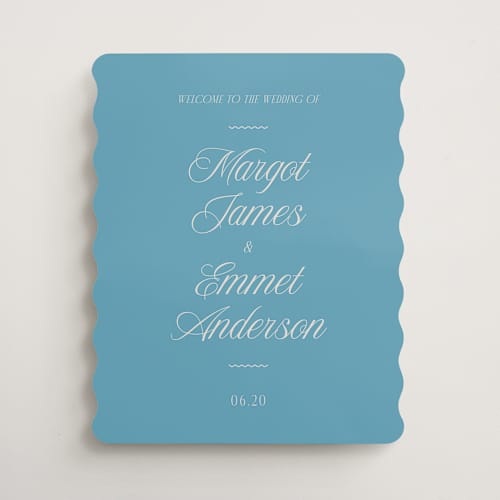 This is a bluebell wedding signs with standard by Kat Roberts called southern formal printing on premium sign board in 16x20