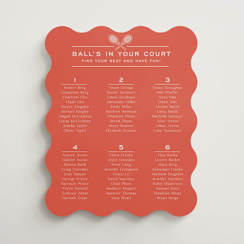 This is a verona sunset wedding signs with standard by Megan Davis called racquet printing on premium sign board in 16x20