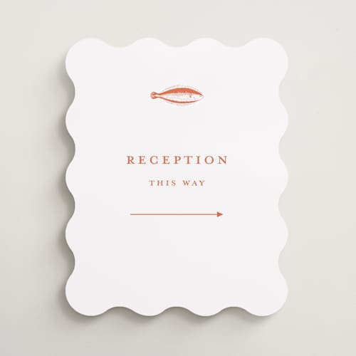 This is a spritz wedding signs with standard by Pippa Shaw called lobster printing on premium sign board in 16x20