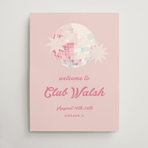 This is a azalea wedding signs with standard by Creo Study called disco cowgirl printing on premium sign board in large