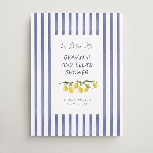 This is a capri wedding signs with standard by Tina Faselli called limoncello printing on premium sign board in large