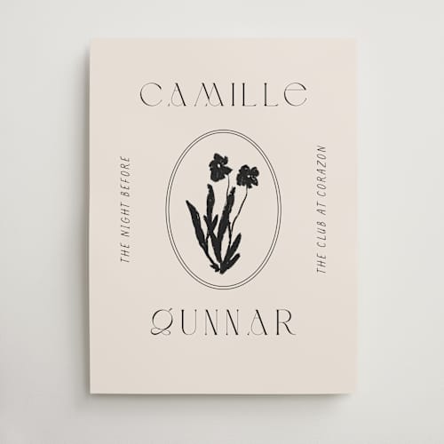 This is a onyx wedding signs with standard by Alaina Cherup called la graine printing on premium sign board in large