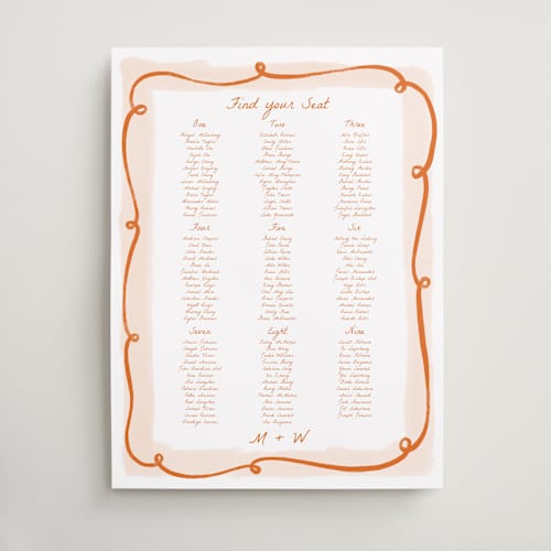 This is a flame wedding signs with standard by Pati Cascino called giardino printing on premium sign board in 18x24