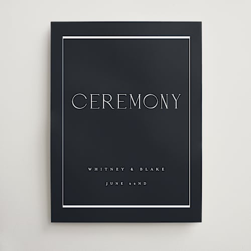 This is a ocean wedding signs with standard by Stacey Meacham called luster printing on premium sign board in 18x24