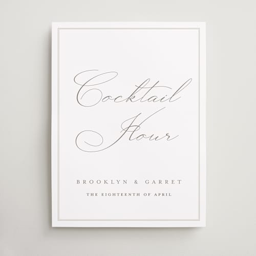 This is a cotton wedding signs with standard by Amy Kross called overlapping printing on premium sign board in 18x24