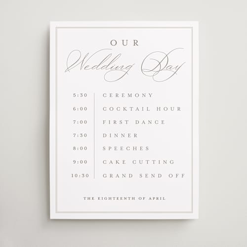 This is a cotton wedding signs with standard by Amy Kross called overlapping printing on premium sign board in 18x24