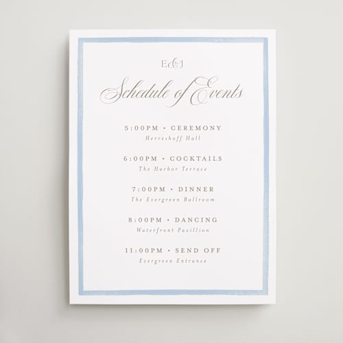 This is a sky wedding signs with standard by Jennifer Wick called bristol printing on premium sign board in 18x24