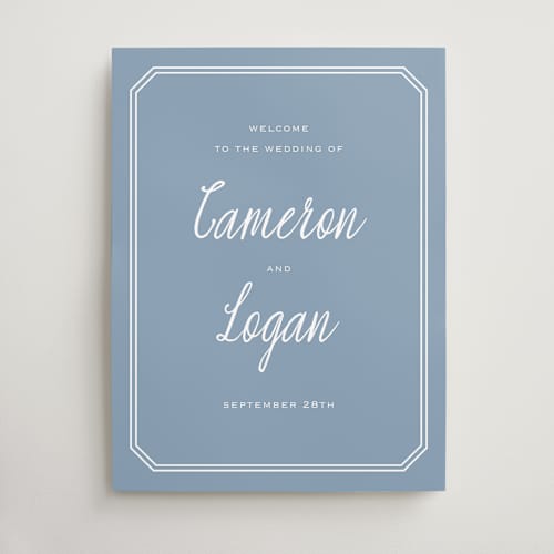 This is a airy wedding signs with standard by Carolyn MacLaren called vintage love printing on premium sign board in 18x24