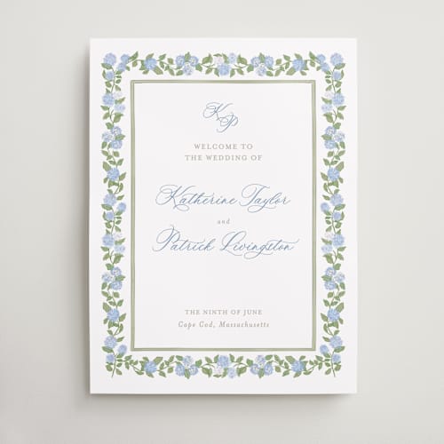 This is a ocean wedding signs with standard by Creo Study called pillowy border printing on premium sign board in 18x24