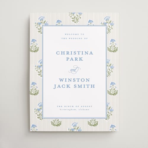 This is a powder wedding signs with standard by Creo Study called patterned florals printing on premium sign board in 18x24