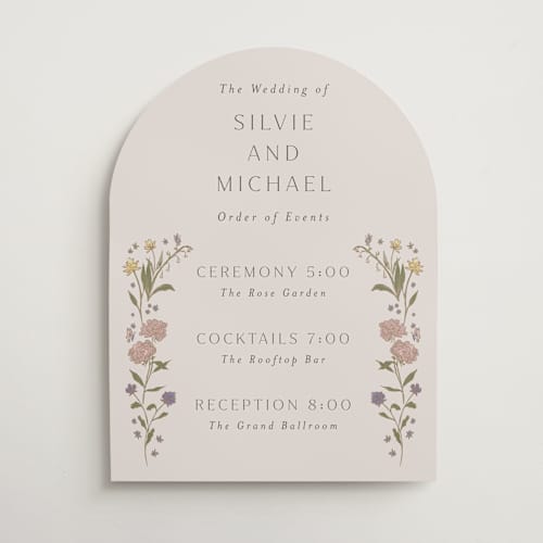 This is a petal wedding signs with standard by Nicoletta Savod called parisian garden printing on premium sign board in standard