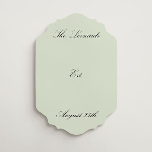 This is a lime wedding signs with standard by Baumbirdy called established printing on premium sign board in 18x24